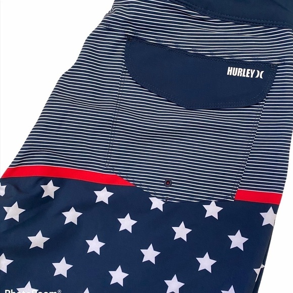 Hurley Stars and Stripes Boardshorts Men’s Sz 32 - Picture 5 of 10